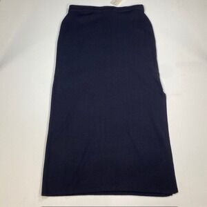 Womens Knit Maxi Skirt Midnight Navy Blue Wool Blend 1X NEW Marisa Christina